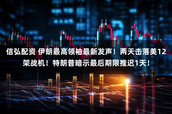 信弘配资 伊朗最高领袖最新发声！两天击落美12架战机！特朗普暗示最后期限推迟1天！